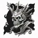 totenkopf  Bart runen tattoo design idea