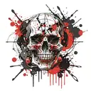 Totenkopf, Bart, Runen  tattoo design idea