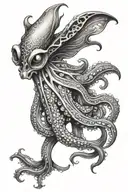 squid wrapped tattoo design idea