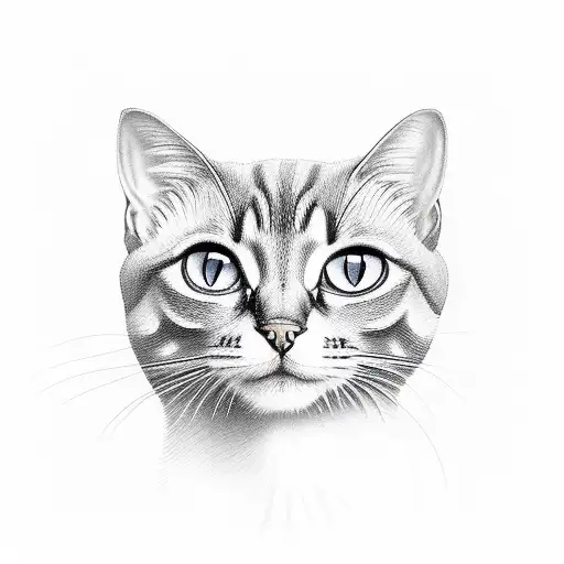 abyssinian cat tattoo design idea