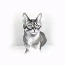 abyssinian cat tattoo design idea