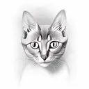 abyssinian cat tattoo design idea