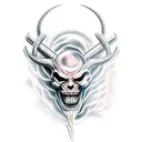 devil wispering tattoo design idea