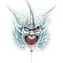 devil wispering tattoo design idea