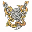 chain links broker tattoo design idea