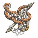 chain links broker tattoo design idea