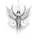 seraphim angel tattoo design idea
