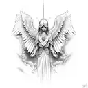 seraphim angel tattoo design idea