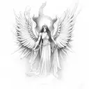 seraphim angel tattoo design idea