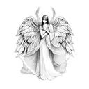 seraphim angel tattoo design idea