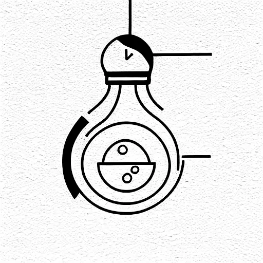 father and son inside light bulb tattoo design idea