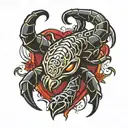 scorpion heart Venom Symbol tattoo design idea