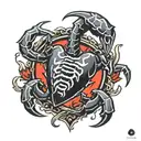 scorpion heart Venom Symbol tattoo design idea