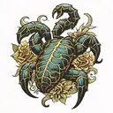 scorpion heart Venom Symbol tattoo design idea