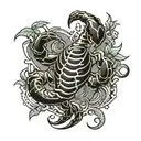 scorpion heart Venom Symbol tattoo design idea