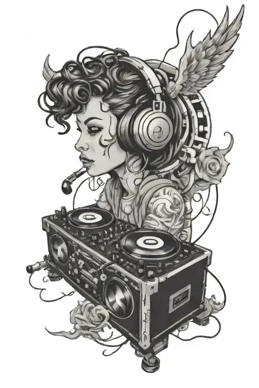 DJ IZZY tattoo design idea