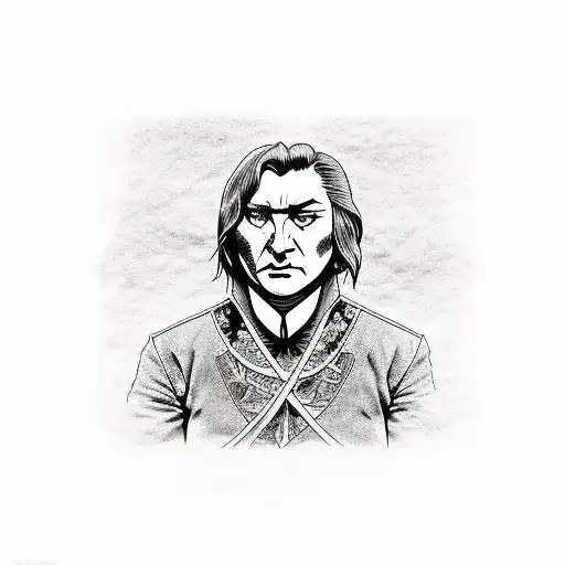 Snape wrapped around a sword tattoo design idea