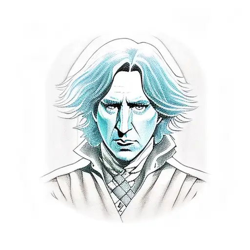 Snape wrapped around a sword tattoo design idea