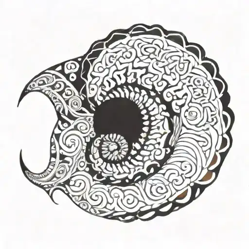 ammonite tattoo tattoo design idea