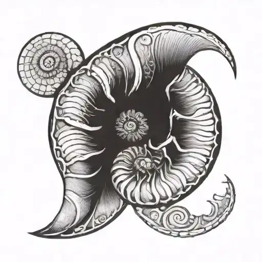 ammonite tattoo tattoo design idea