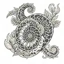 ammonite tattoo tattoo design idea