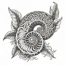 ammonite tattoo tattoo design idea