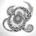 ammonite tattoo tattoo design idea