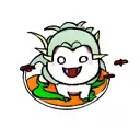 Circular anime dragon tattoo design idea