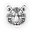 Full arm tiger tattoo with skulls tattoo design idea