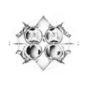 Gemini twin  tattoo design idea