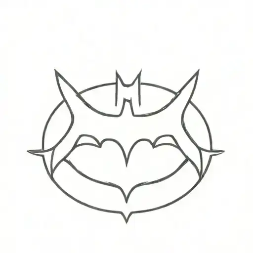 Batman logo, and self discipline  tattoo design idea