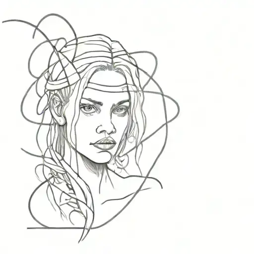 Alice in chains wrapped horror tattoo design idea