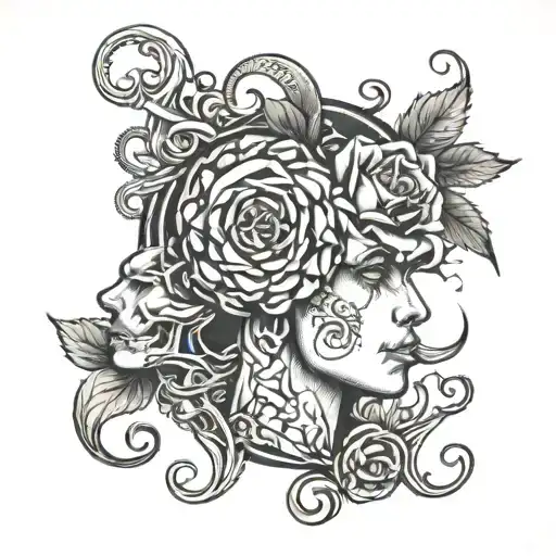 Alice in chains head  tattoo design idea