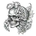 Alice in chains head  tattoo design idea