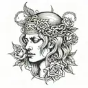 Alice in chains head  tattoo design idea