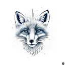 Fox asian  tattoo design idea