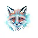 Fox asian  tattoo design idea