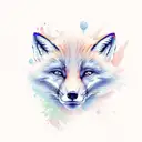Fox asian  tattoo design idea