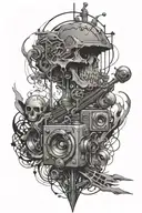 Trap music inspired tattoo design idea