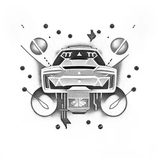 rocket League car scoring goal tattoo design idea