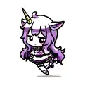 full body evil unicorn multicolor tattoo design idea