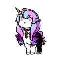 full body evil unicorn multicolor tattoo design idea