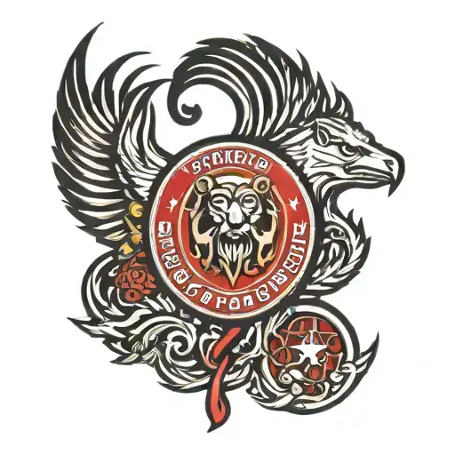 Logo of vfb stuttgart fineline tattoo design idea