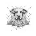 leon y brujula tattoo design idea