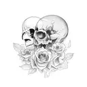 leon y brujula tattoo design idea