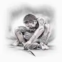 david vs goliath tattoo design idea