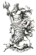 zeus y poseidon tattoo design idea