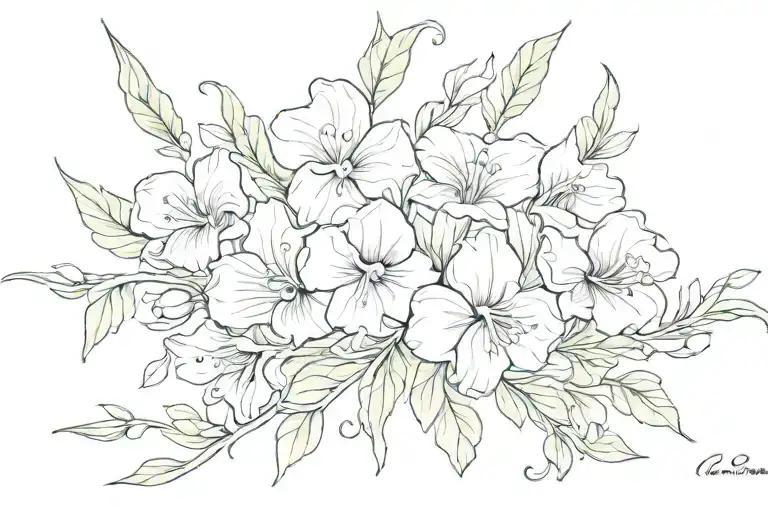 cursive writing sweetpea tattoo design idea