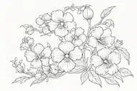cursive writing sweetpea tattoo design idea