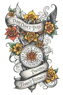the inscription "don't put off until tomorrow what you can do today." tattoo design idea